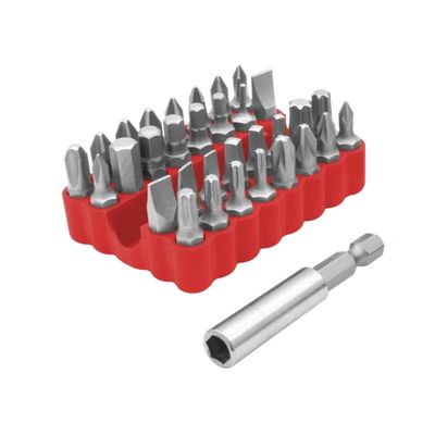 PUNTAS MIXTAS PARA DESARMADOR (33 PZAS) C/EXTENSION MAGNETICA ACERO CrV BELLOTA 7JUEGOPD33