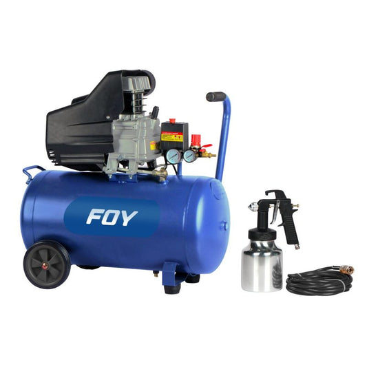 COMPRESOR DE AIRE ELECTRICO 25 LTS 2HP CON PISTOLA Y MANGUERA CMP325K FOY