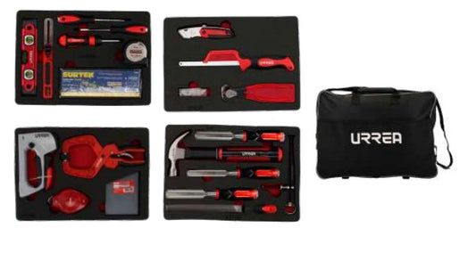 HERRAMIENTAS COMBINADOS PARA CARPINTERO (19 PZAS) CON PORTAFOLIO JPH03