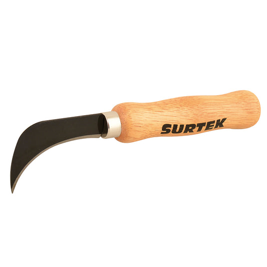 CUCHILLO DE LINOLEO 8" MANGO DE MADERA SURTEK 120125