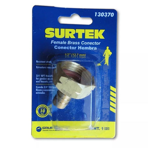 CONECTOR DE BRONCE HEMBRA 1/2" SURTEK 130370