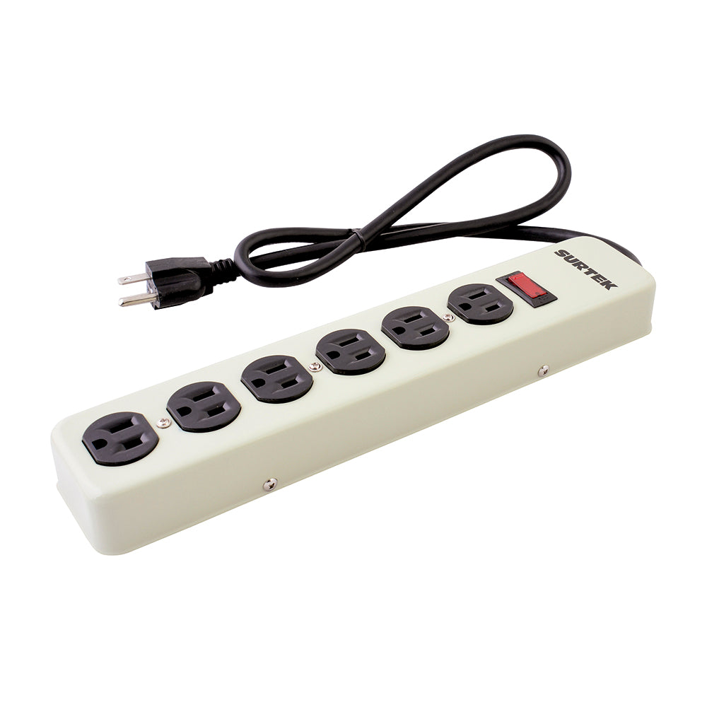 SUPRESOR DE PICOS METÁLICO 6 ENTRADAS 600J SURTEK 136222