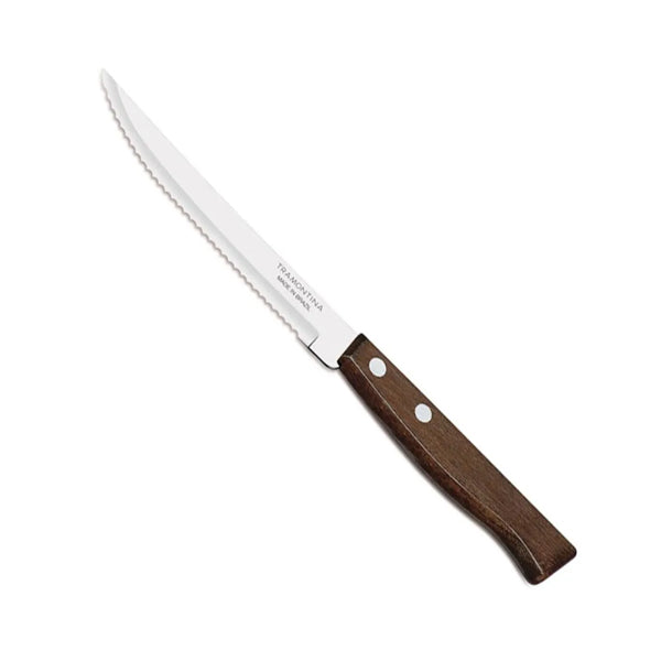 CUCHILLO ASADO SIERRA 5" MANGO MADERA TRAMONTINA 22200/405