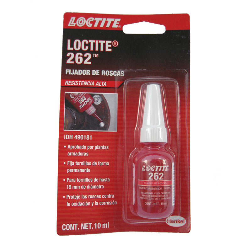 FIJADOR DE ROSCA 10ml RESISTENCIA ALTA LOCTITE #262/ 490181