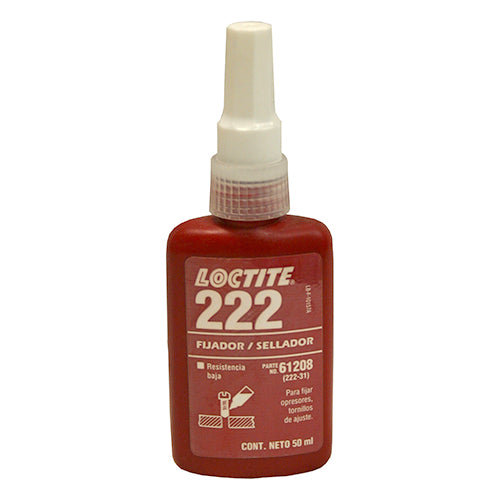 FIJADOR DE ROSCA 50ml RESISTENCIA BAJA LOCTITE #222 135334