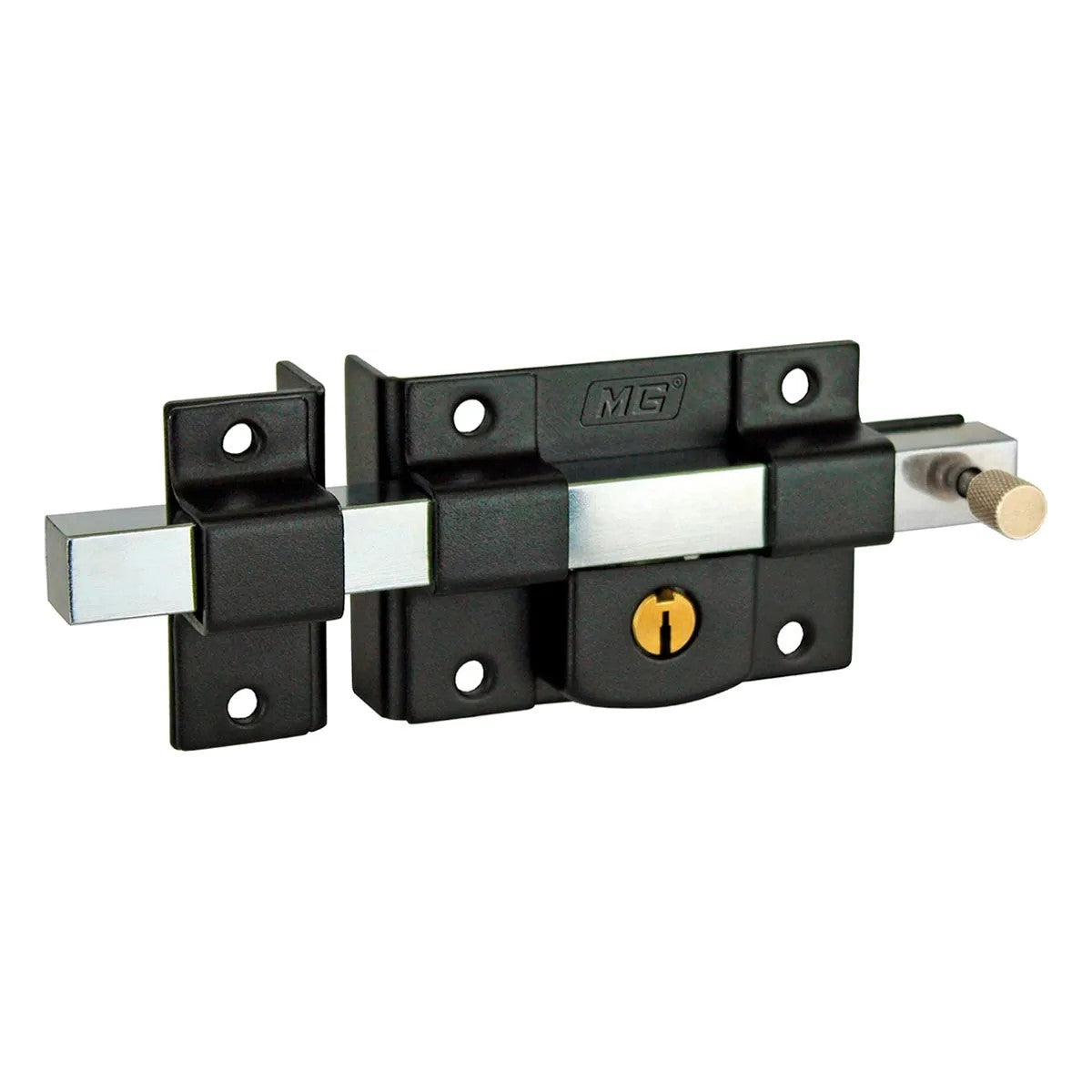 CERRADURA DE BARRA FIJA IZQUIERDA ACERO NEGRA MG 661 FI