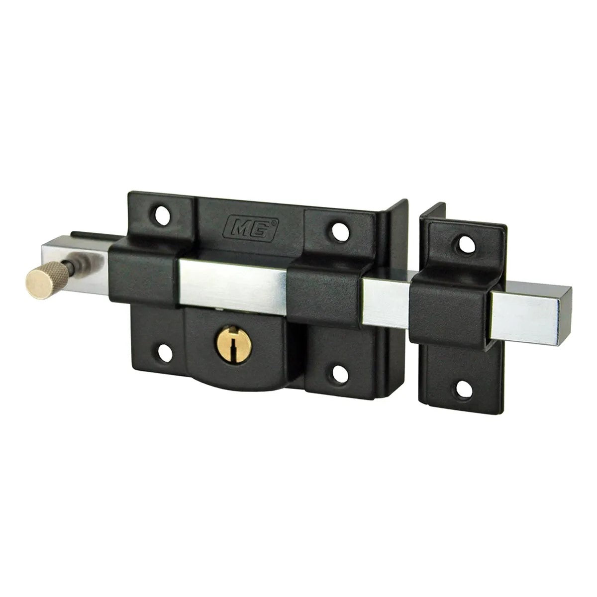CERRADURA DE BARRA FIJA DERECHA ACERO NEGRA MG 661 FD