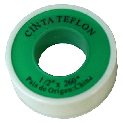 CINTA TEFLON 1/2 X 260'' (6.5mts) DENSIDAD 0.30g/cm3