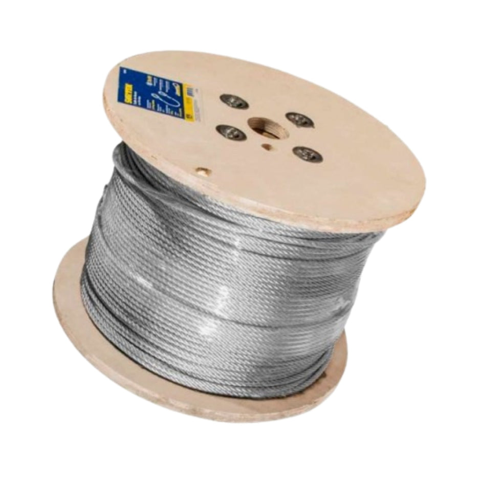 CABLE ACERO GALVANIZADO 7X7 (1/8") SIN FORRO HK5132/CA134 ROLLO 457MT
