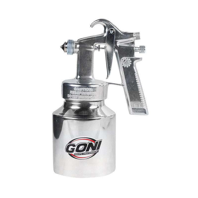 PISTOLA PARA PINTAR BAJA PRESION MAX 45PSI VASO METAL 1L (.68kg) GONI 26EE