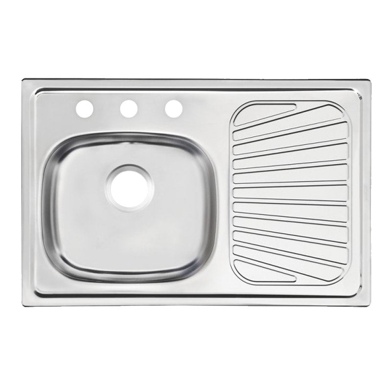 TARJA ACERO INOX ESCURRIDERO DERECHO 80 X 52cm TRAMONTINA 93848/535