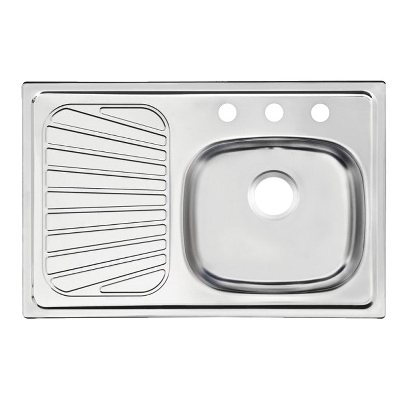 TARJA ACERO INOX ESCURRIDERO IZQUIERDO 80 X 52cm TRAMONTINA 93849/535